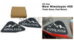 Fit For Royal Enfield New Himalayan 450 Rubber Tank Knee Pad Black and White - SPAREZO